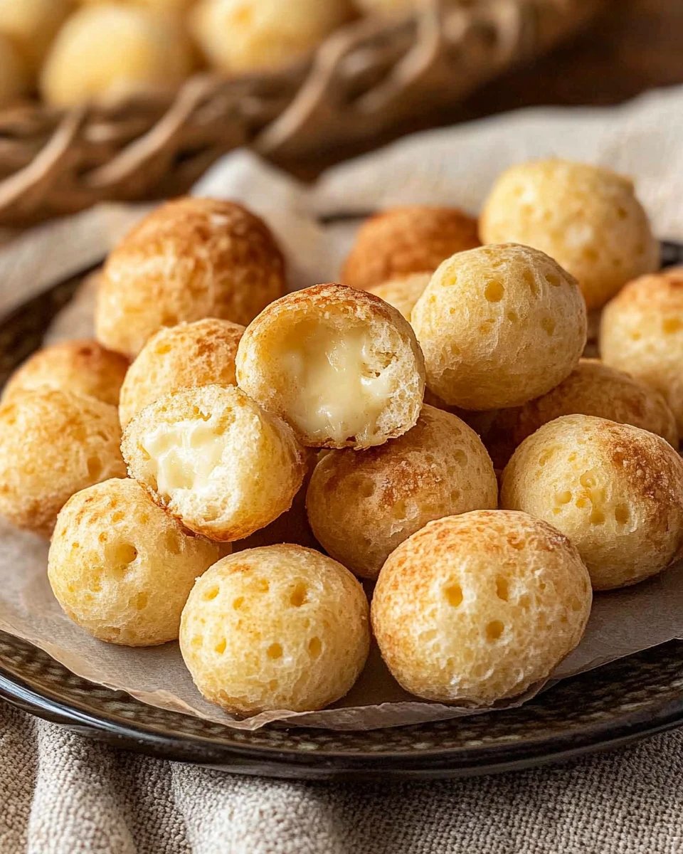 Freshly baked pão de queijo